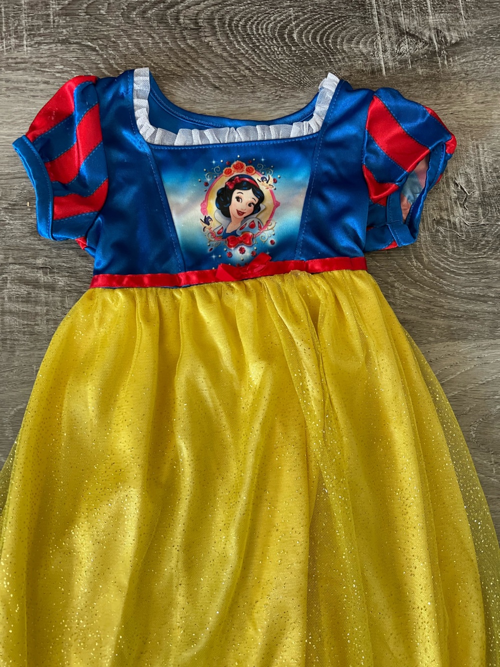 Disney Girls Yellow and Blue Snow Princess Dress-Up Nightgown - Picture 3 of 4